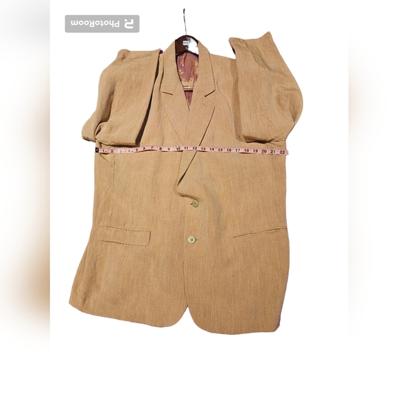 Men's Summer Blazer By NEWMAN US 44R size. Color: Beige - Picture 4 of 7
